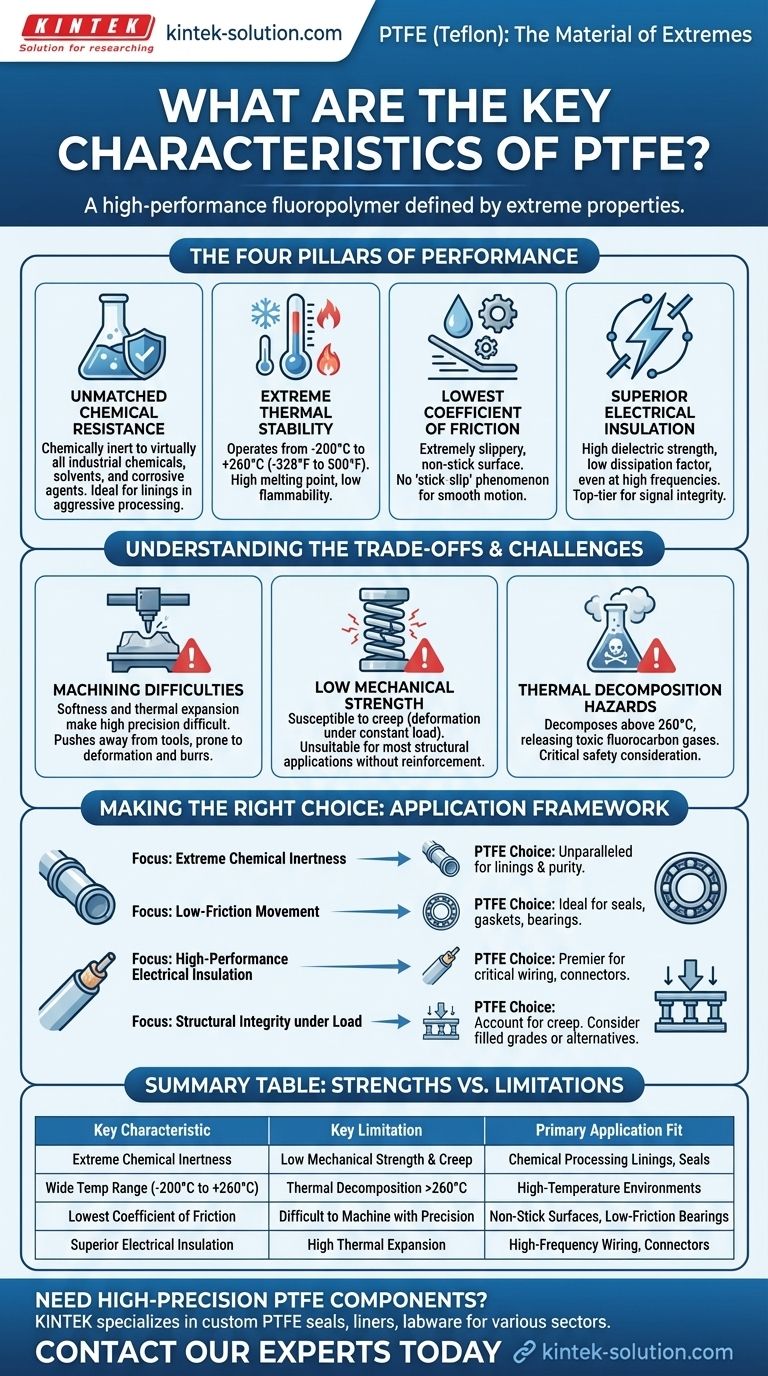 What are the key characteristics of PTFE (Teflon)? Unlock Superior Chemical & Thermal Performance Visual Guide