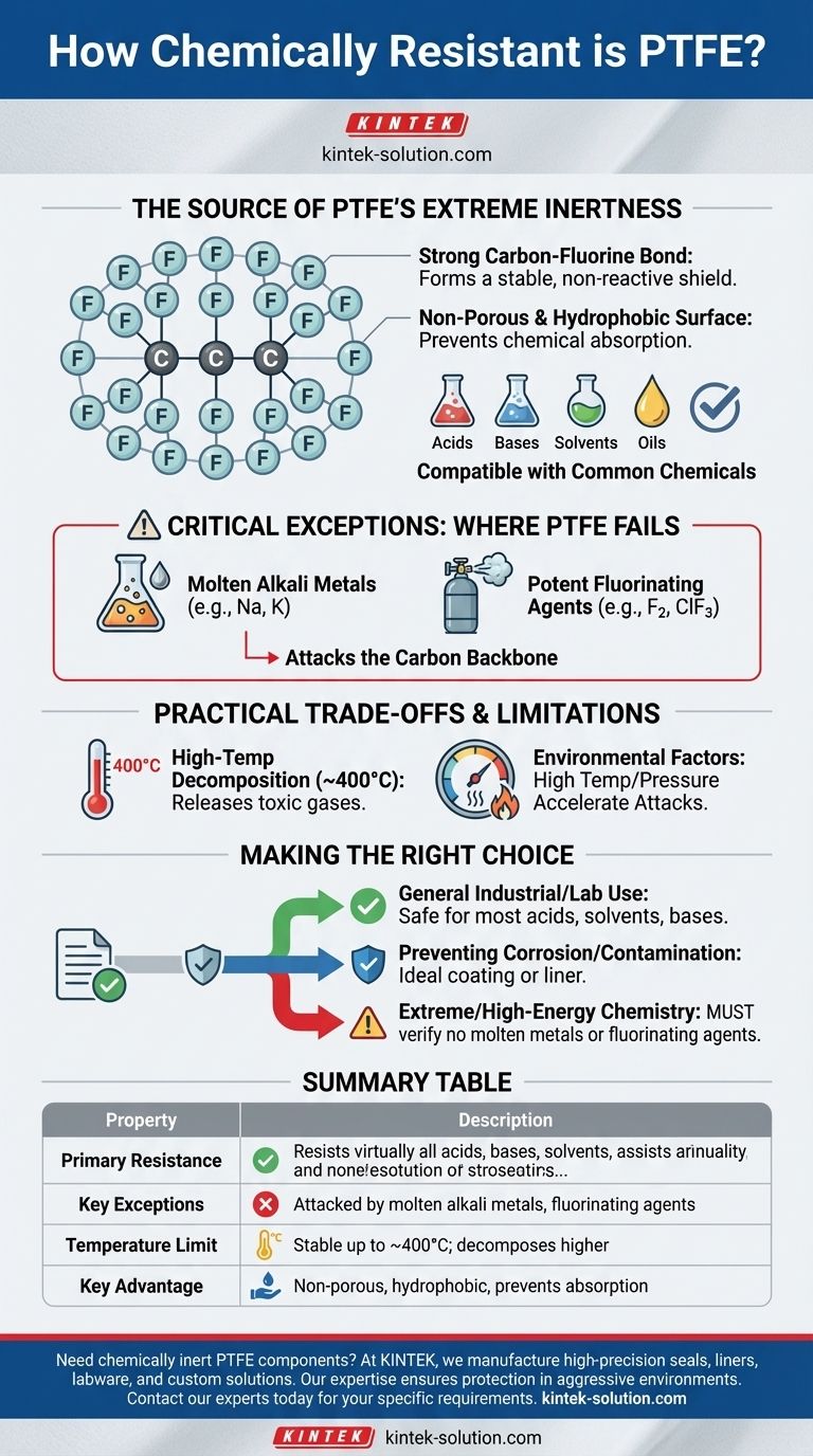 PTFE의 내화학성은 어느 정도인가요? 대부분의 화학 물질에 대한 거의 완전한 불활성을 알아보세요. 시각적 가이드