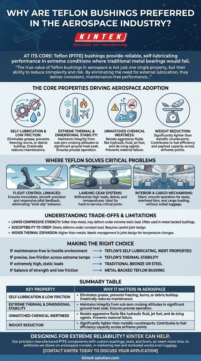 Why are Teflon bushings preferred in the aerospace industry? Achieve Lighter, More Reliable Aircraft Systems Visual Guide