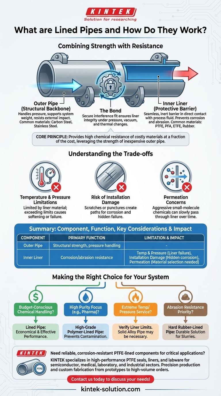 Was sind ausgekleidete Rohre und wie funktionieren sie? Erzielen Sie überlegene chemische Beständigkeit zu geringeren Kosten Visuelle Anleitung