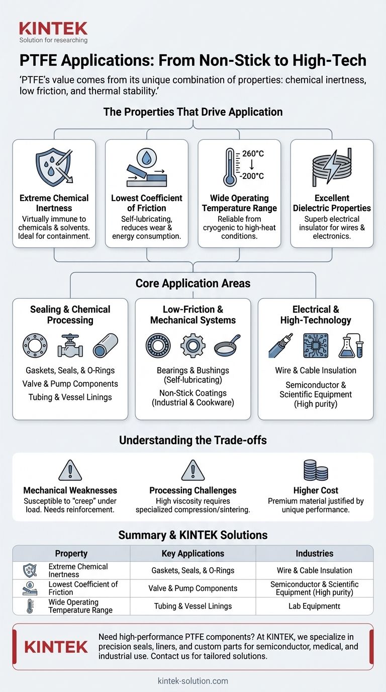 In what applications is PTFE commonly used? Unlock Its Versatility Across Industries Visual Guide
