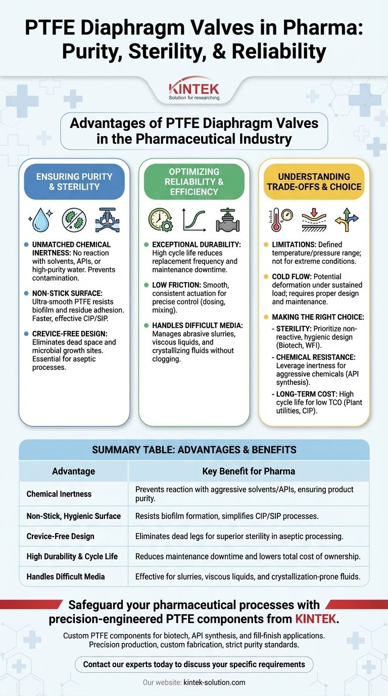 What are the main advantages of PTFE diaphragm valves in the pharmaceutical industry? Ensure Purity, Sterility, and Reliability Visual Guide