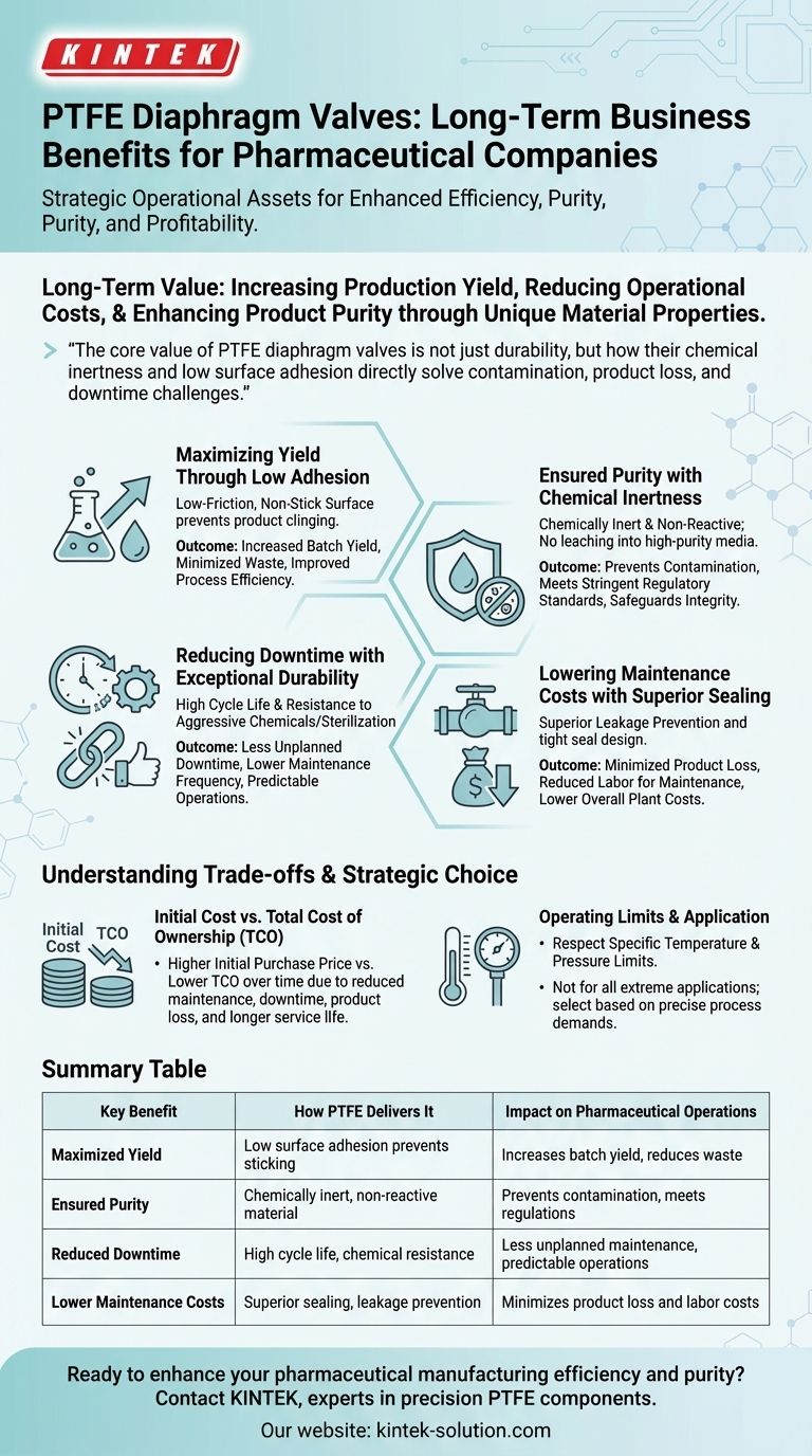 What long-term business benefits can PTFE diaphragm valves provide to pharmaceutical companies? Boost Yield & Cut Costs Visual Guide