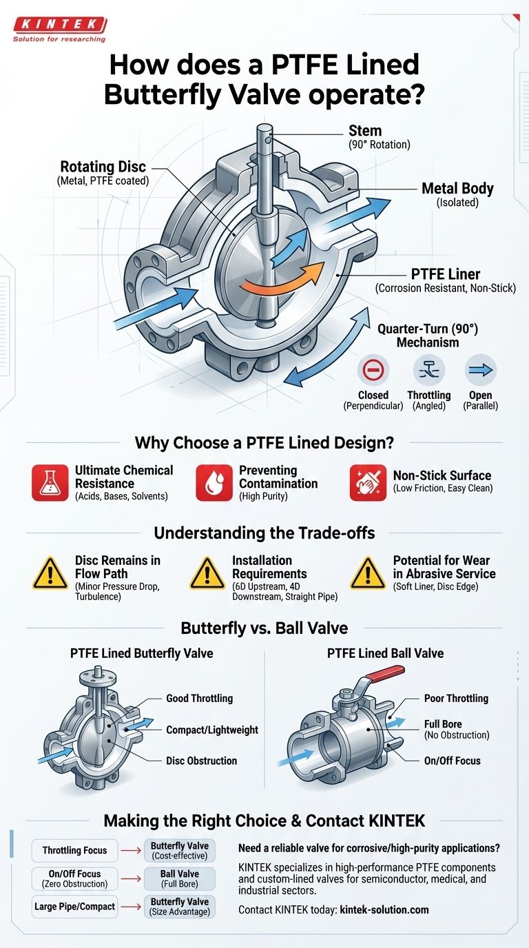 聚四氟乙烯衬里蝶阀是如何工作的？腐蚀性流体控制指南 图解指南