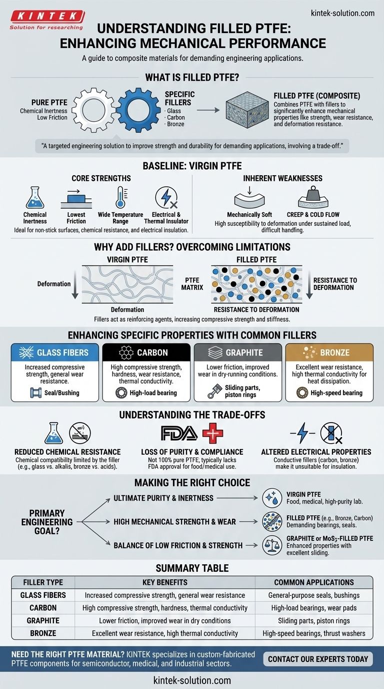 충전 PTFE 재료란 무엇이며 그 장점은 무엇입니까? 까다로운 응용 분야를 위한 성능 향상 시각적 가이드