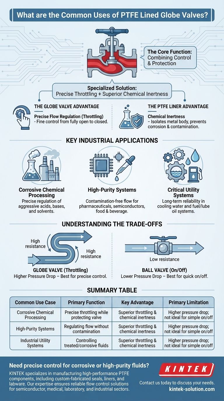 What are the common uses of PTFE Lined Globe Valves? Essential for Corrosive & High-Purity Flow Control Visual Guide