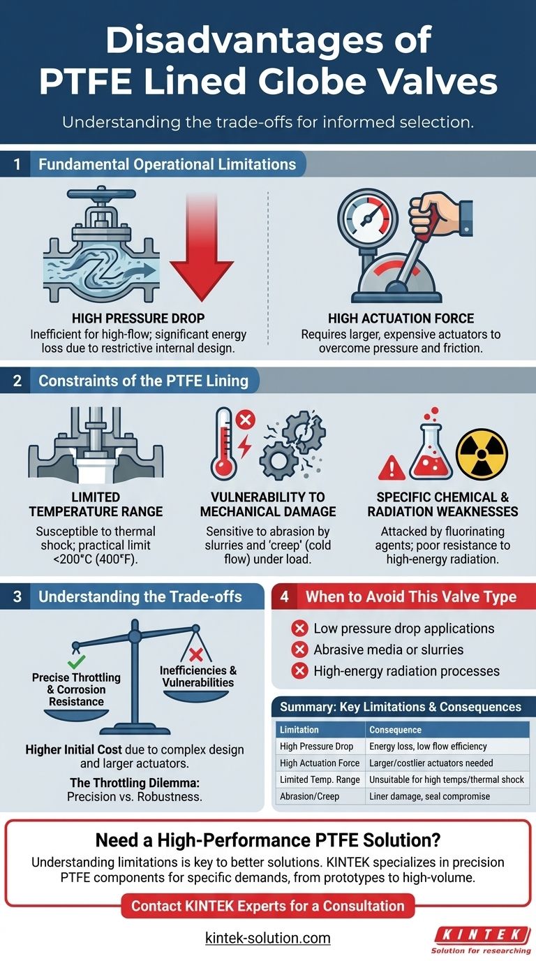 What are the disadvantages of PTFE Lined Globe Valves? Key Limitations to Consider Visual Guide
