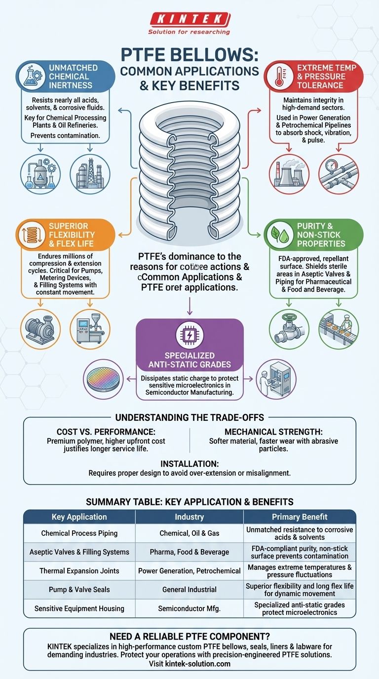 In which applications are PTFE bellows commonly utilized? Essential Protection for Demanding Industries Visual Guide
