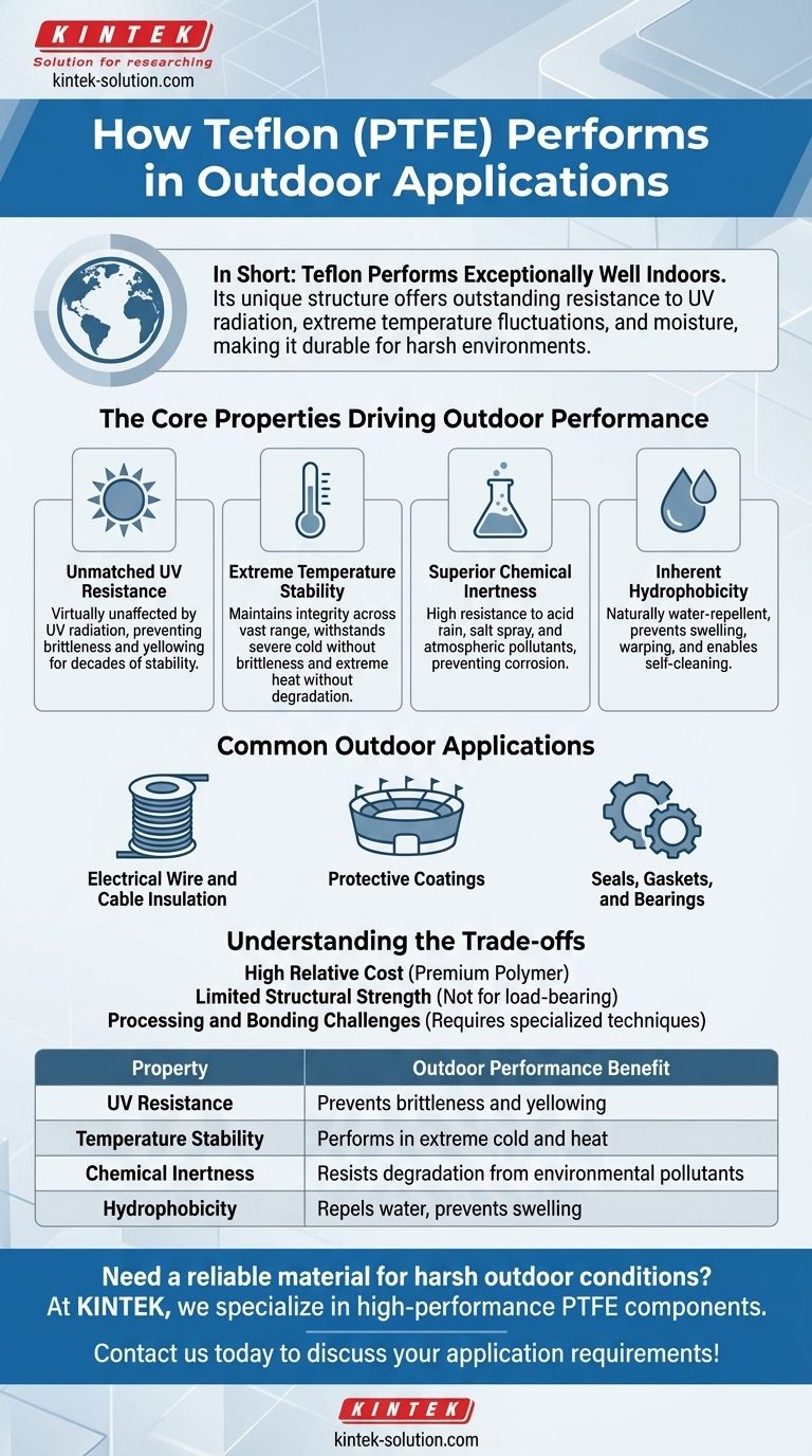 테플론은 실외 환경에서 어떻게 성능을 발휘하나요? 날씨와 자외선에 대한 탁월한 내구성 시각적 가이드