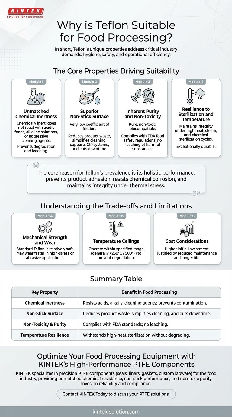 테플론이 식품 가공 응용 분야에 적합한 이유는 무엇입니까? 안전, 위생 및 효율성을 보장하십시오. 시각적 가이드