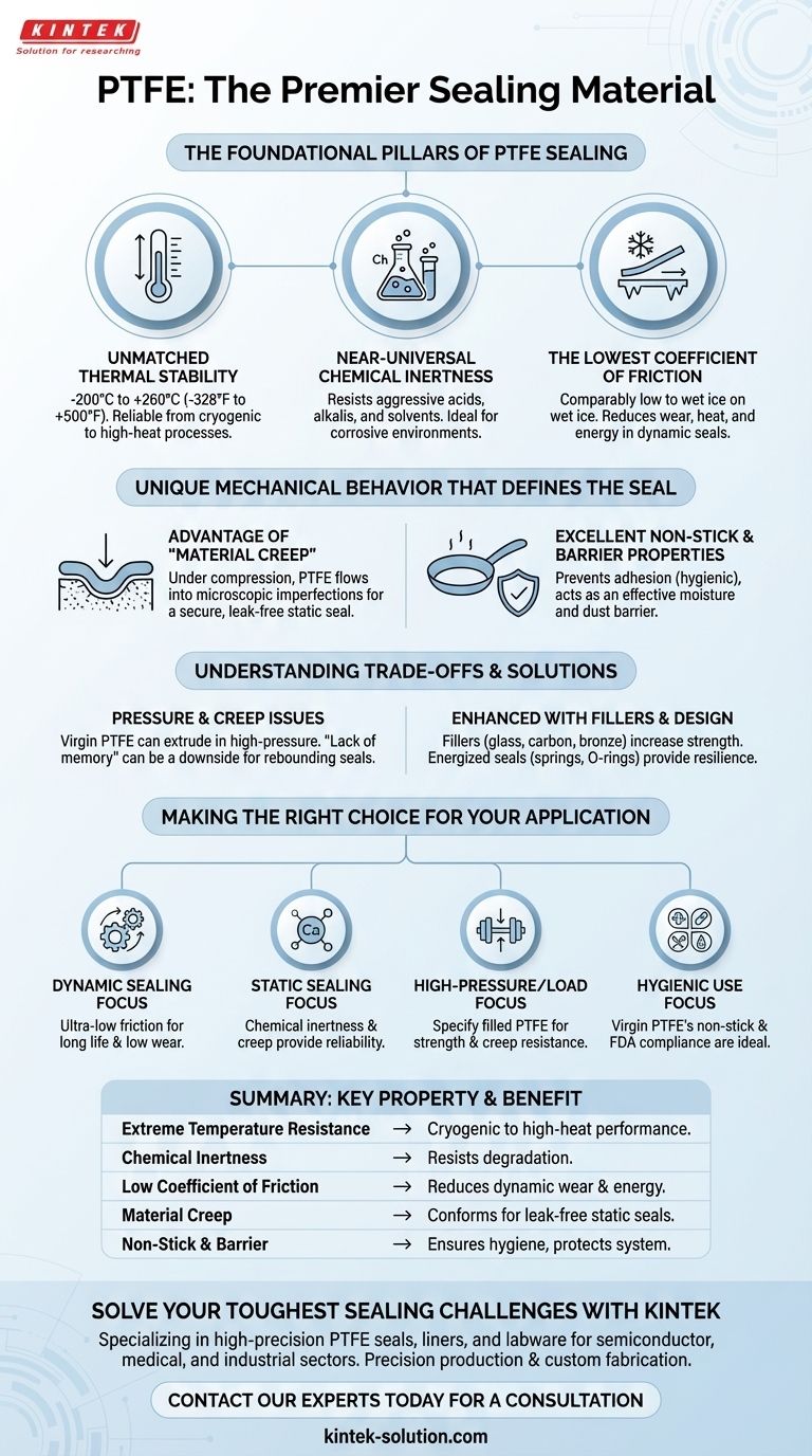 PTFE가 씰링 기술에 적합한 주요 특성은 무엇입니까? 극한 조건에서 뛰어난 성능을 발휘하십시오. 시각적 가이드