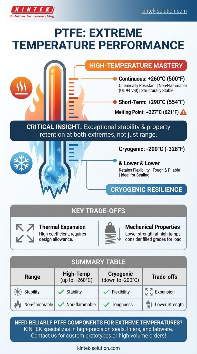Как ПТФЭ ведет себя в условиях экстремальных температур? Достижение непревзойденной термической стабильности от -200°C до 260°C Визуальное руководство