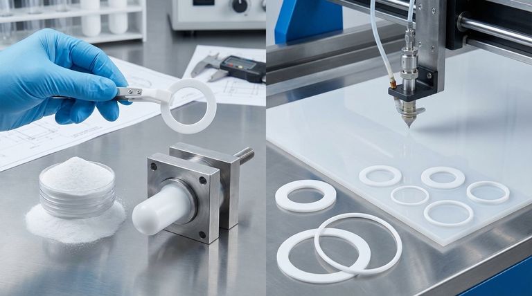 순수 PTFE 개스킷을 제조하는 두 가지 주요 방법은 무엇입니까? 성형 대 절삭 비교 설명
