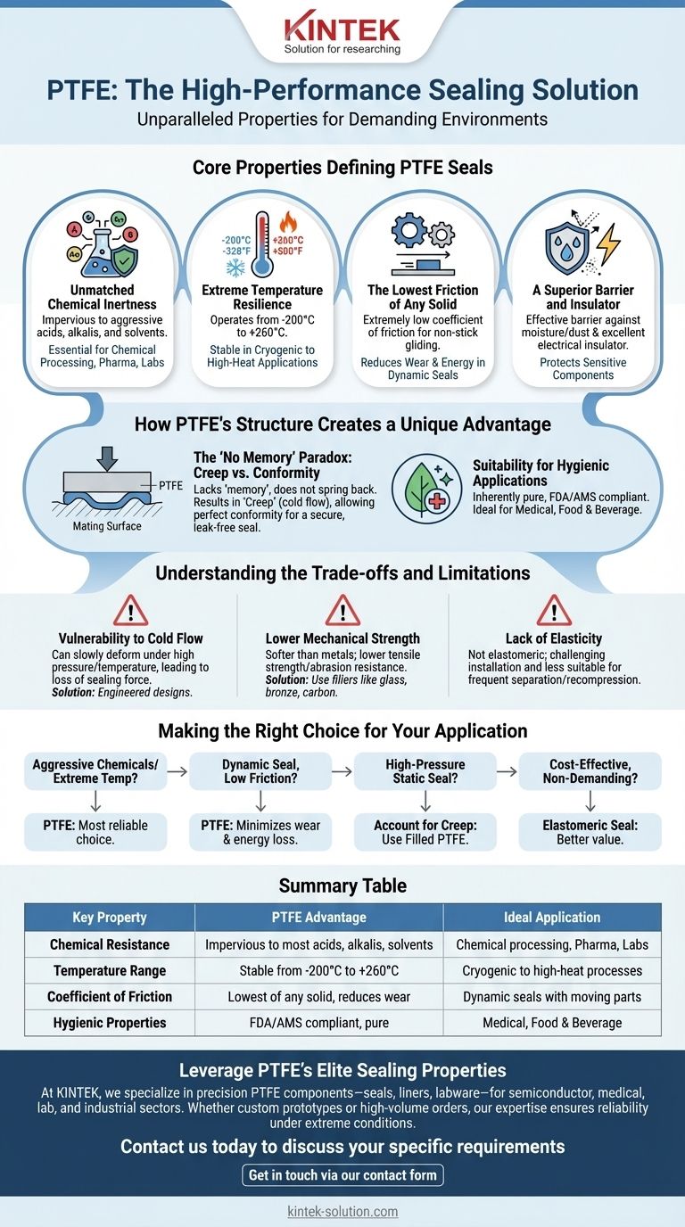 ما الذي يميز PTFE عن المواد المستخدمة في تكنولوجيا الختم؟ مقاومة كيميائية وحرارية لا مثيل لها دليل مرئي