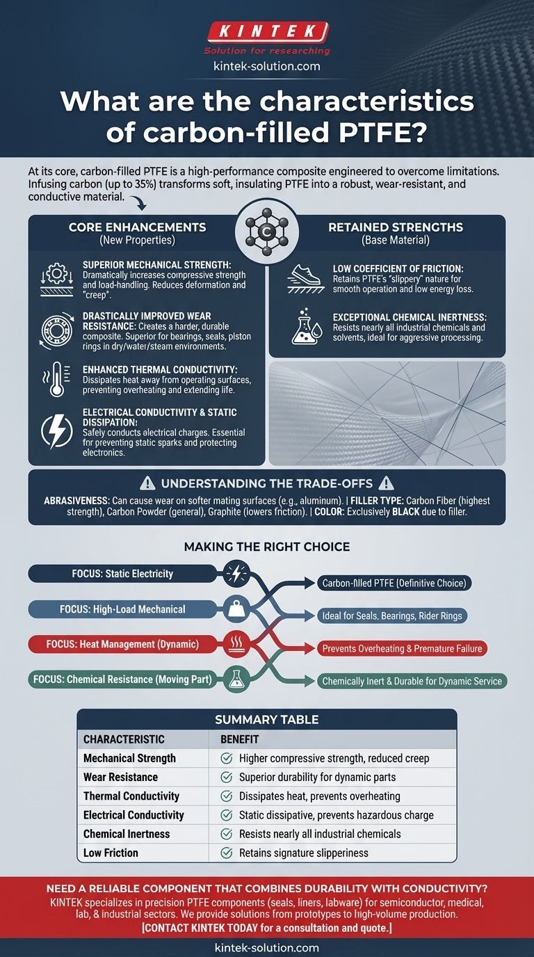 탄소 충전 PTFE의 특성은 무엇입니까? 까다로운 응용 분야를 위한 고성능 복합 재료 시각적 가이드
