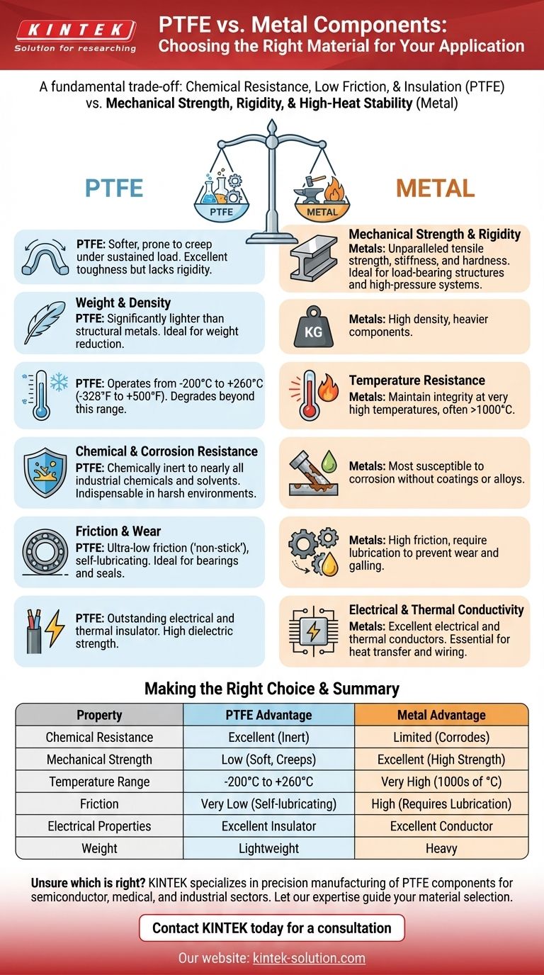 PTFE 组件与金属组件相比如何？为您的应用选择合适的材料 图解指南