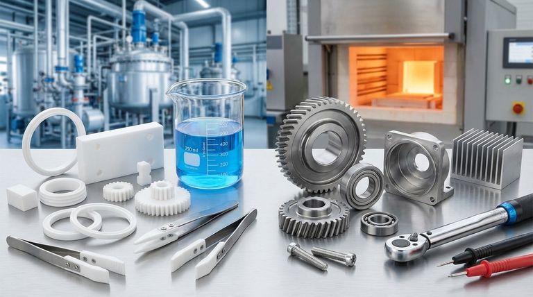 PTFE 组件与金属组件相比如何？为您的应用选择合适的材料