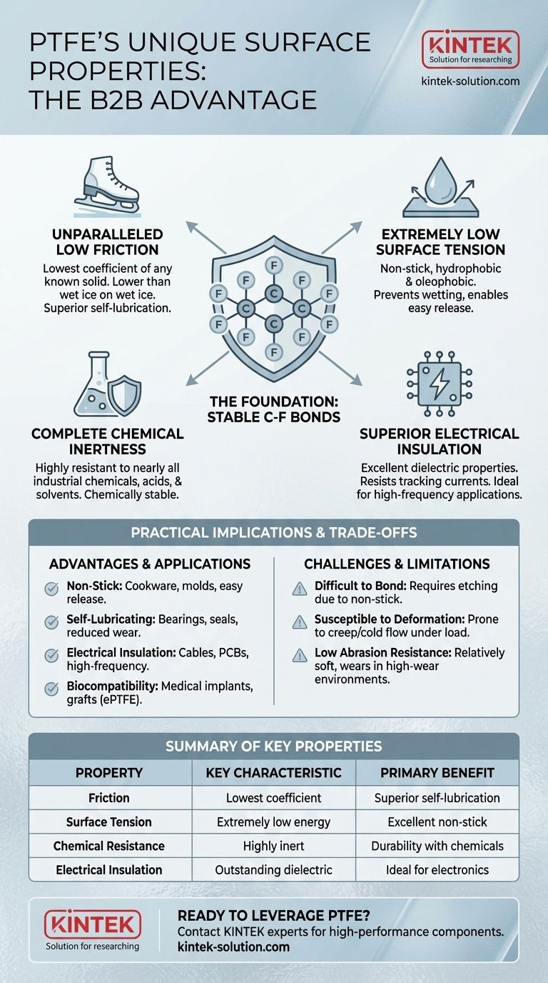 PTFEの独自の表面特性とは？比類ない滑りやすさと非粘着性能を活用する ビジュアルガイド