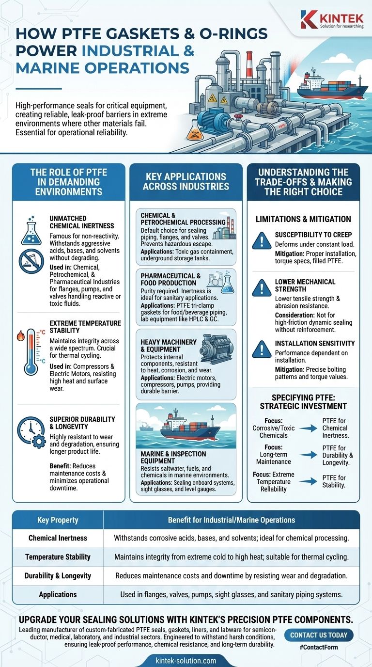 PTFE 개스킷과 O-링은 산업 및 해양 작업에서 어떻게 사용됩니까? 혹독한 환경에서 누출 방지 밀봉 보장 시각적 가이드
