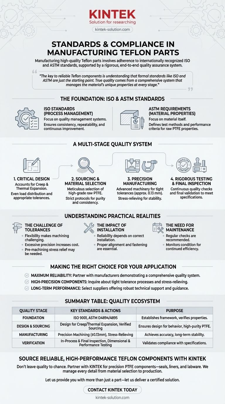 Quais padrões e medidas de conformidade são seguidos na fabricação de peças de Teflon? Garantindo a Qualidade do ISO à Inspeção Final Guia Visual