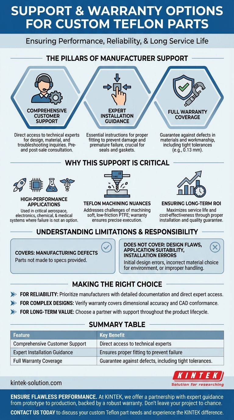 定制特氟龙零件有哪些支持和保修选项？通过制造商的全面支持来保障您的投资 图解指南