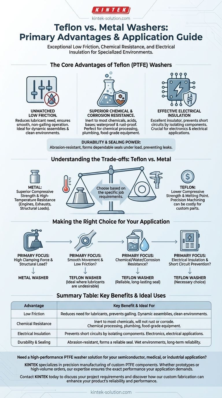 테프론 와셔가 금속 와셔에 비해 가지는 주요 장점은 무엇입니까? 가혹한 환경에서 뛰어난 성능을 발휘하십시오 시각적 가이드