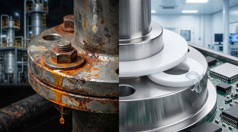 테프론 와셔가 금속 와셔에 비해 가지는 주요 장점은 무엇입니까? 가혹한 환경에서 뛰어난 성능을 발휘하십시오