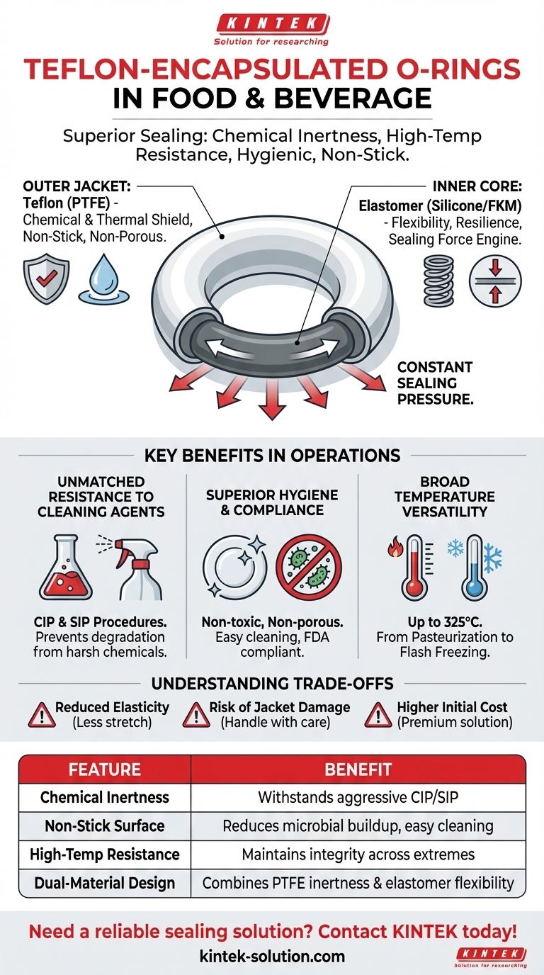 테플론 캡슐화 O-링은 식품 및 음료 산업에 어떤 이점을 제공합니까? 우수한 밀봉 및 위생 보장 시각적 가이드