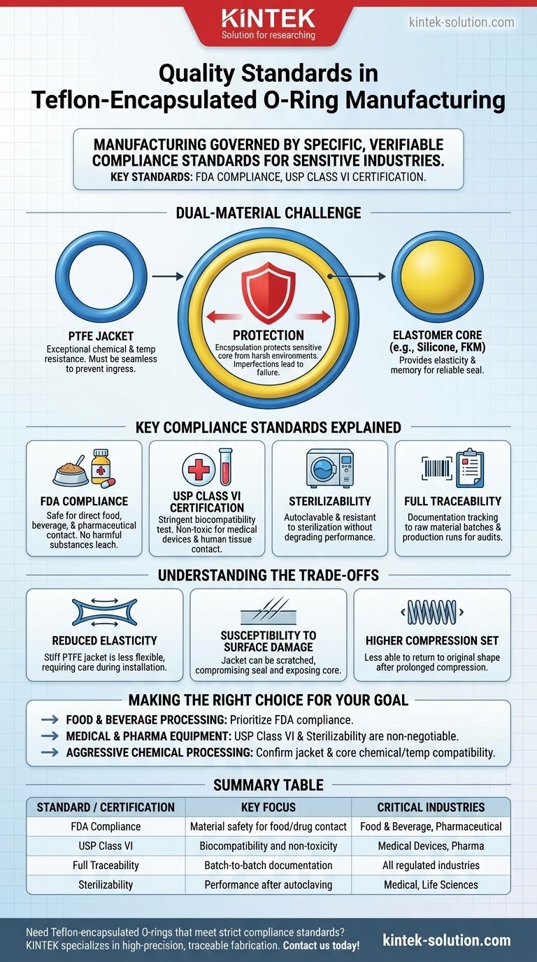 테플론 캡슐화 O-링 제조 시 어떤 품질 표준을 따르나요? 중요 애플리케이션에 대한 규정 준수 보장 시각적 가이드