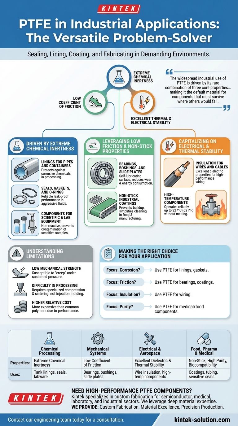 PTFE는 산업 응용 분야에서 일반적으로 어떻게 사용됩니까? 까다로운 밀봉, 라이닝 및 마찰 문제를 해결하십시오. 시각적 가이드