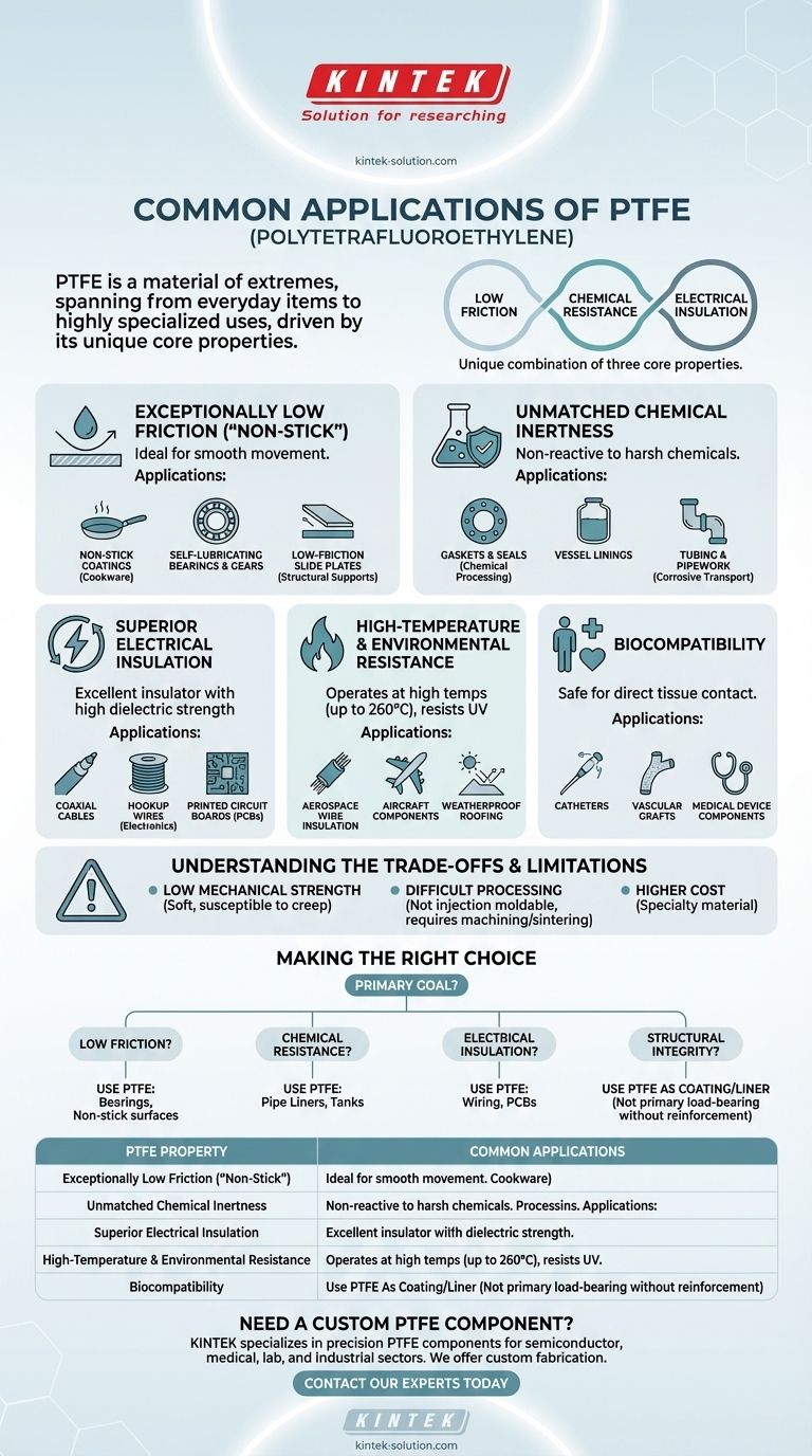 PTFE의 일반적인 응용 분야는 무엇인가요? 귀하의 산업을 위해 PTFE의 극단적인 특성을 활용해 보세요 시각적 가이드