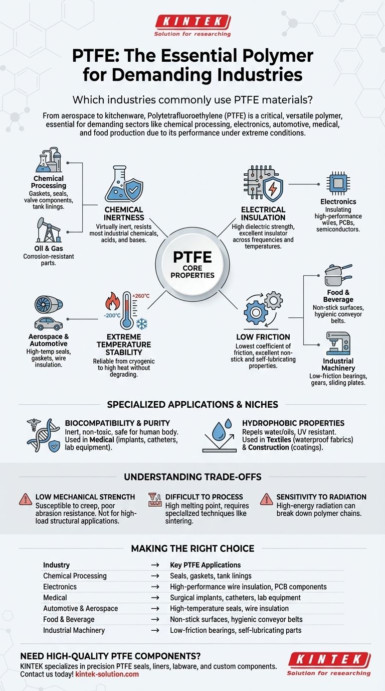 PTFE材料は一般的にどの産業で使用されていますか？高性能ポリマー応用の手引き ビジュアルガイド