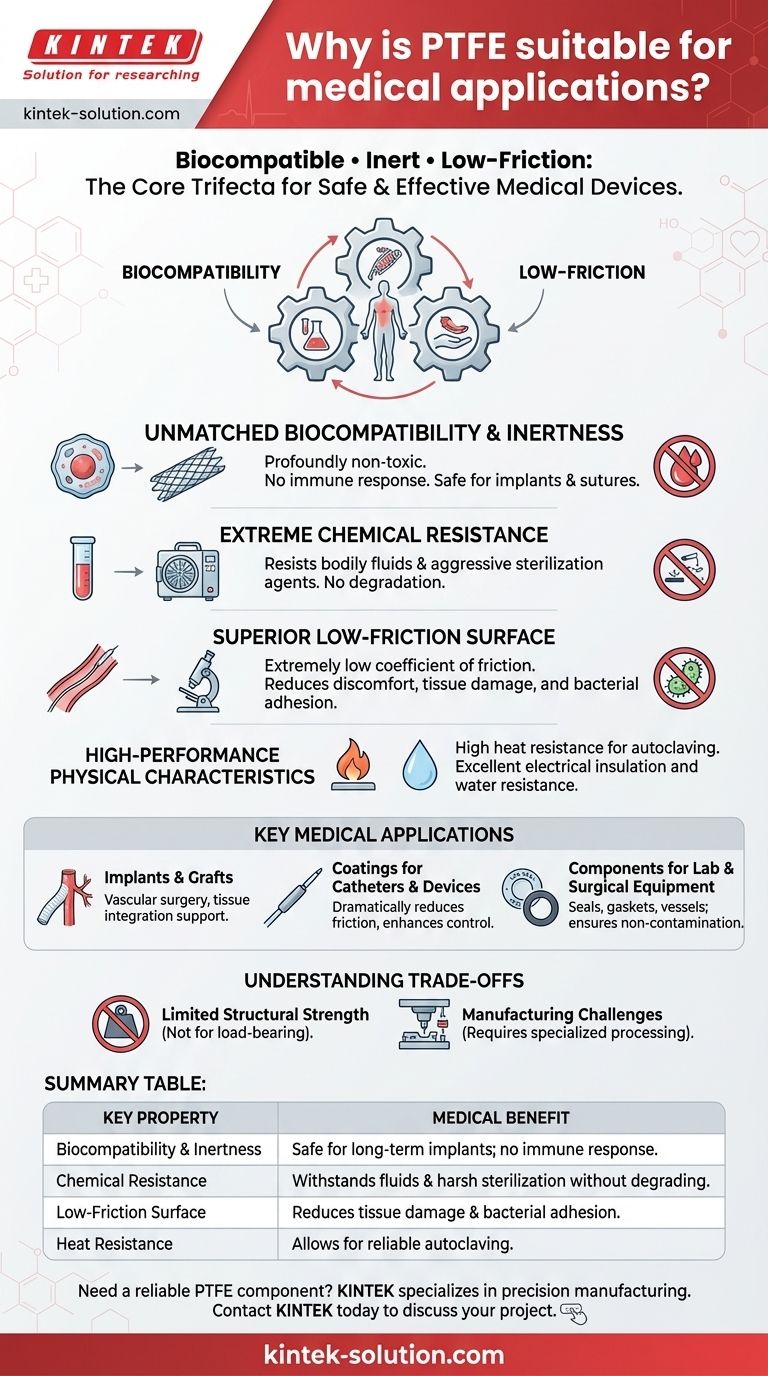 Was macht PTFE für medizinische Anwendungen geeignet? Entdecken Sie biokompatible, reibungsarme Leistung Visuelle Anleitung