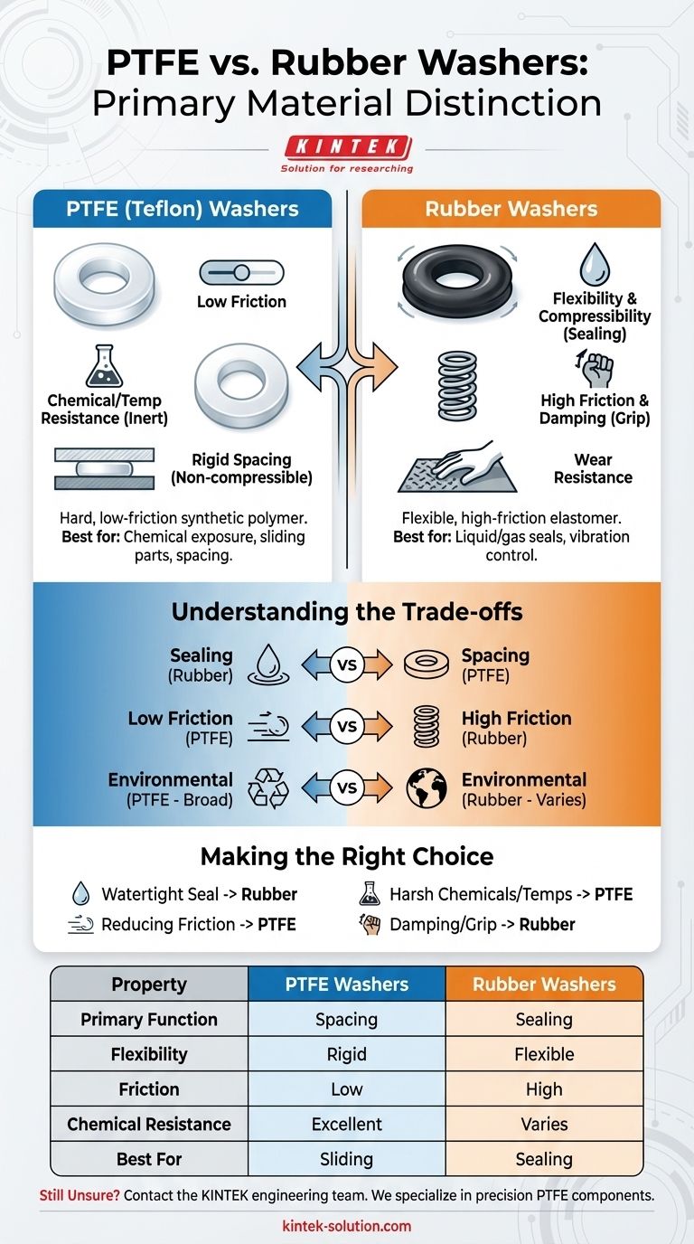 PTFE 와셔와 고무 와셔의 주요 재료적 차이점은 무엇입니까? 귀하의 용도에 맞는 올바른 와셔를 선택하세요 시각적 가이드