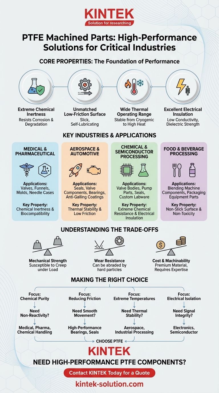 PTFE 가공 부품은 어떤 산업에서 어떤 용도로 사용됩니까? 까다로운 환경을 위한 핵심 부품 시각적 가이드