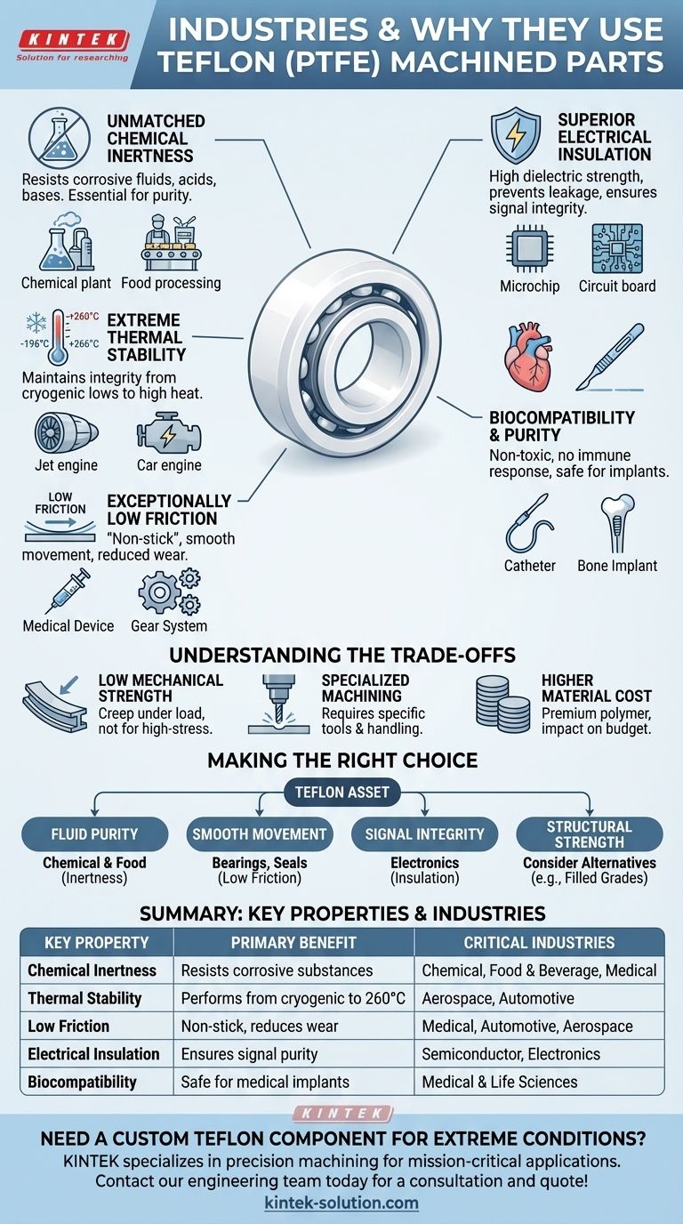哪些行业常用特氟龙（Teflon）机加工零件？原因何在？在严苛环境中实现无与伦比的性能 图解指南