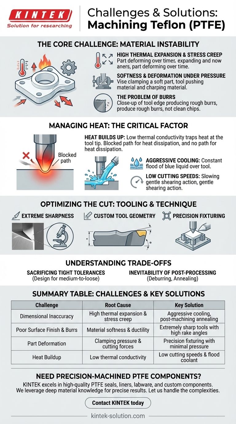 ما هي التحديات المرتبطة بتشغيل التفلون وكيف يتم معالجتها؟ إتقان تصنيع PTFE الدقيق دليل مرئي