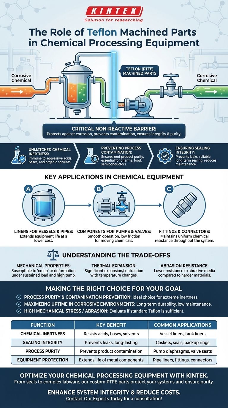 Qual è il ruolo dei componenti lavorati in Teflon nelle apparecchiature di processo chimico? Garantire la purezza e prevenire la corrosione Guida Visiva