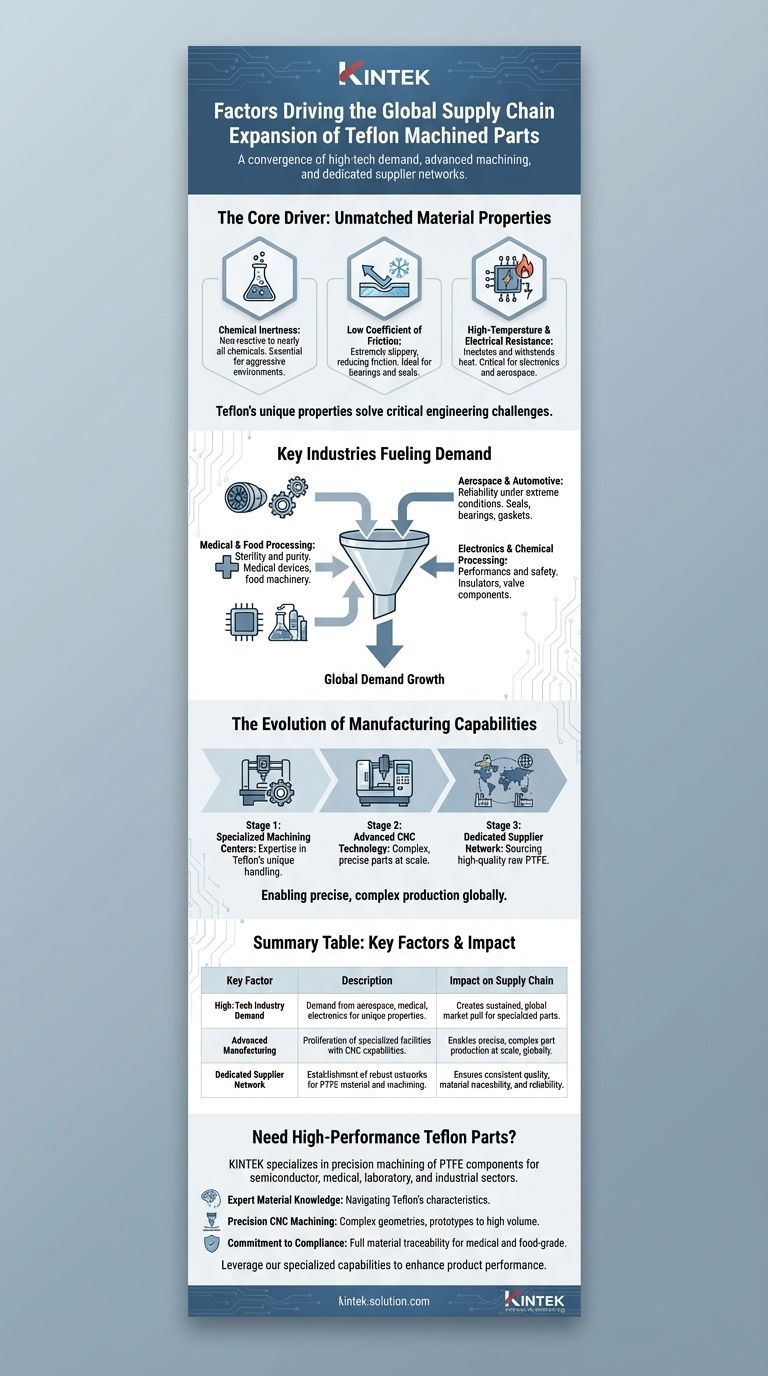 테플론 가공 부품의 글로벌 공급망 확장에 기여한 요인은 무엇입니까? 주요 동인 및 산업 통찰력 시각적 가이드