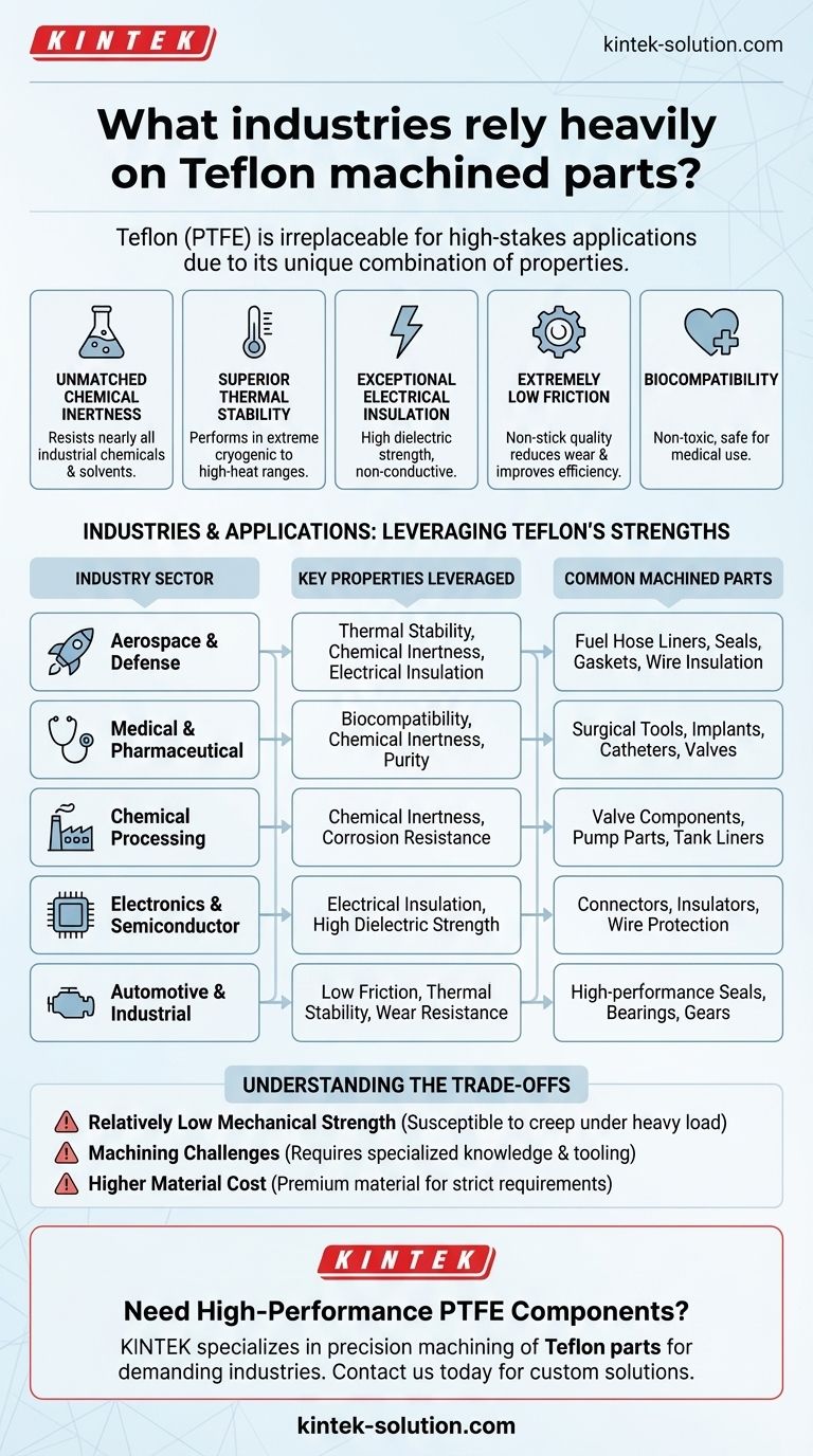 Quais setores dependem fortemente de peças usinadas em Teflon? Aplicações Críticas na Aeroespacial, Médica e Mais Guia Visual