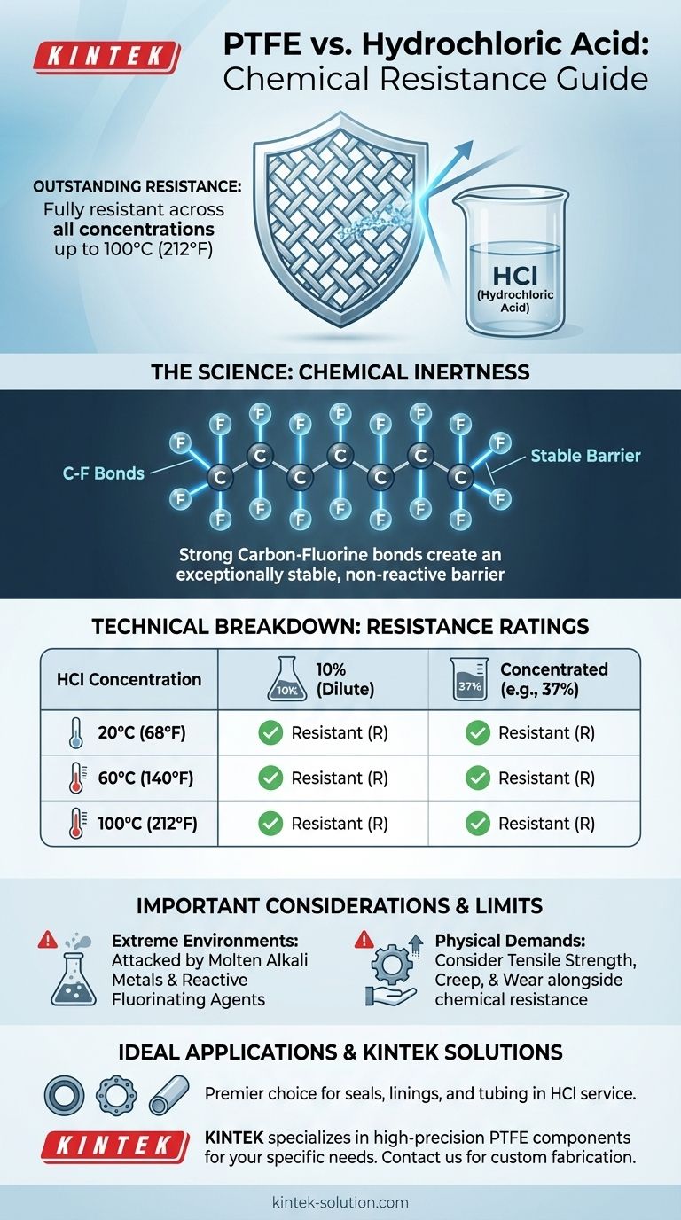 PTFE는 다양한 농도의 염산에 대해 어떤 내성을 가지고 있나요? 탁월한 화학적 불활성을 알아보세요 시각적 가이드