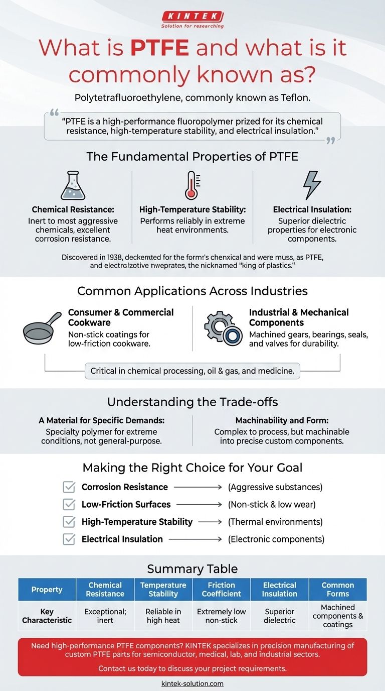 O que é PTFE e como é comumente conhecido? O Guia Definitivo para o Teflon e Seus Usos Guia Visual