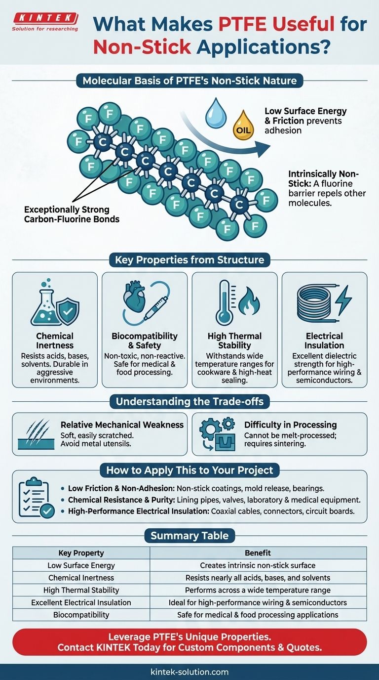 ما الذي يجعل PTFE مفيدًا لتطبيقات عدم الالتصاق؟ العلم وراء سطحه الأملس دليل مرئي