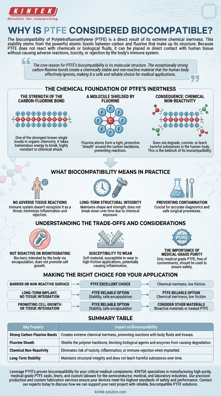 PTFE가 생체 적합성으로 간주되는 이유는 무엇입니까? 안전하고 비반응성 의료 기기의 핵심 시각적 가이드