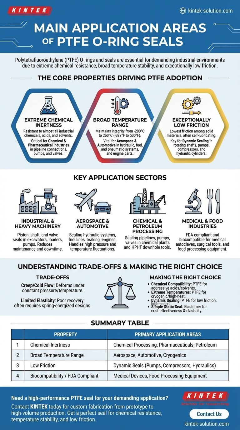 Was sind die Hauptanwendungsgebiete von PTFE-O-Ring-Dichtungen? Kritische Dichtungen für anspruchsvolle Industrien Visuelle Anleitung
