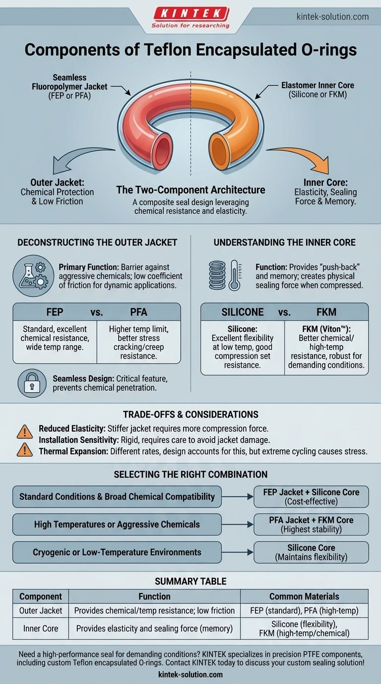 Was sind die Komponenten von Teflon-ummantelten O-Ringen? Ein Leitfaden zu ihrem Dual-Material-Design Visuelle Anleitung