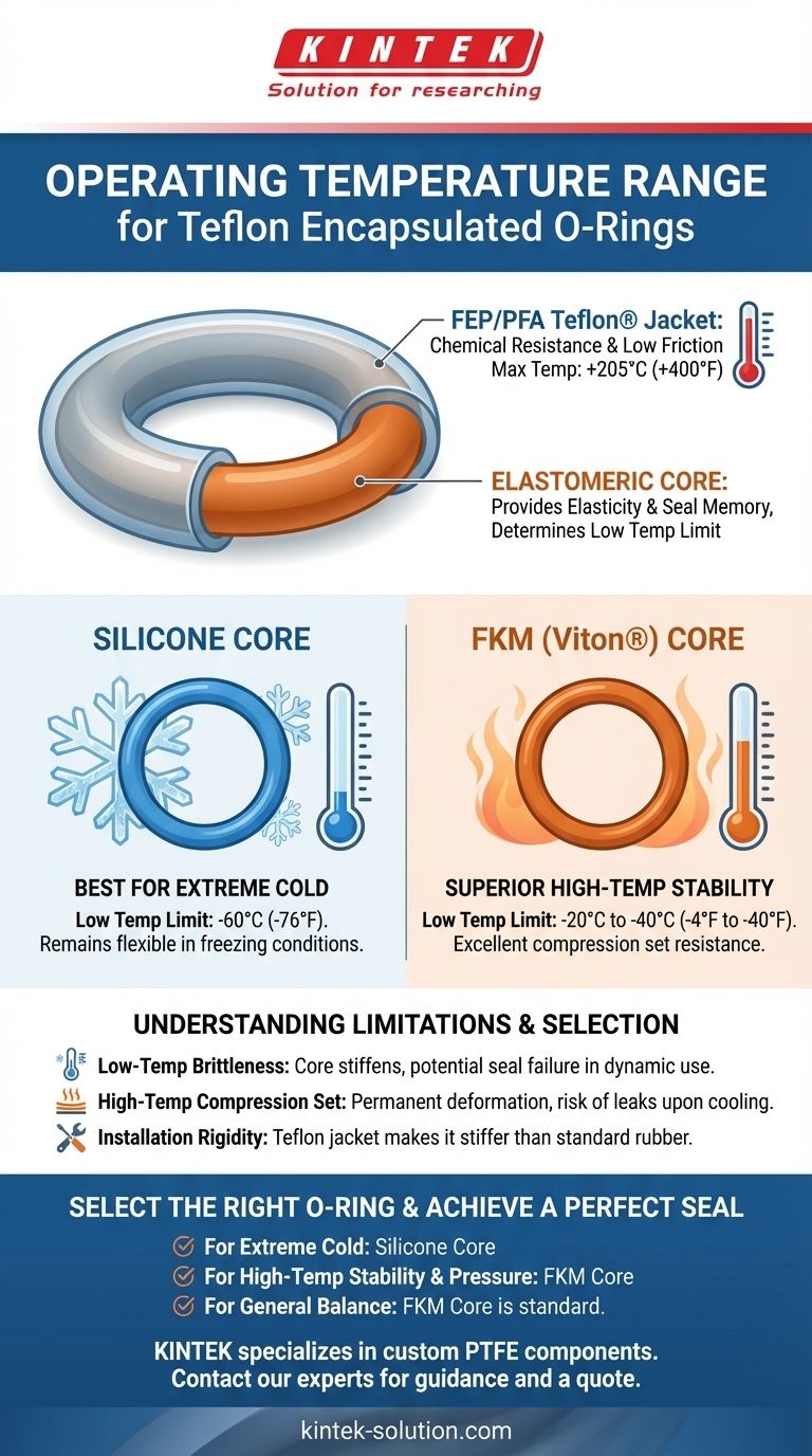 테플론 캡슐화 O-링의 작동 온도 범위는 얼마입니까? -60°C ~ +205°C 가이드 시각적 가이드