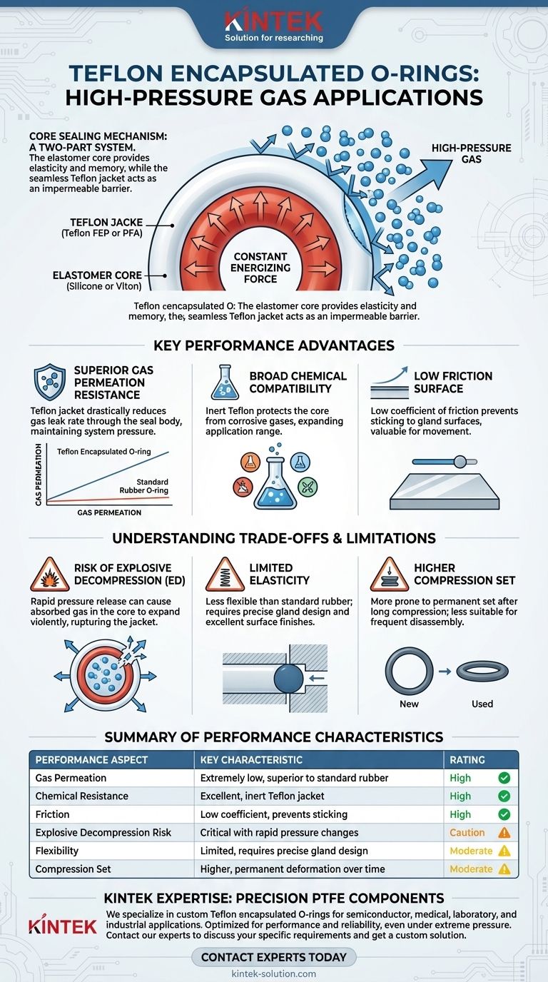 고압 가스 응용 분야에서 테플론 캡슐화 O-링은 어떻게 작동합니까? 탁월한 밀봉 신뢰성 달성 시각적 가이드