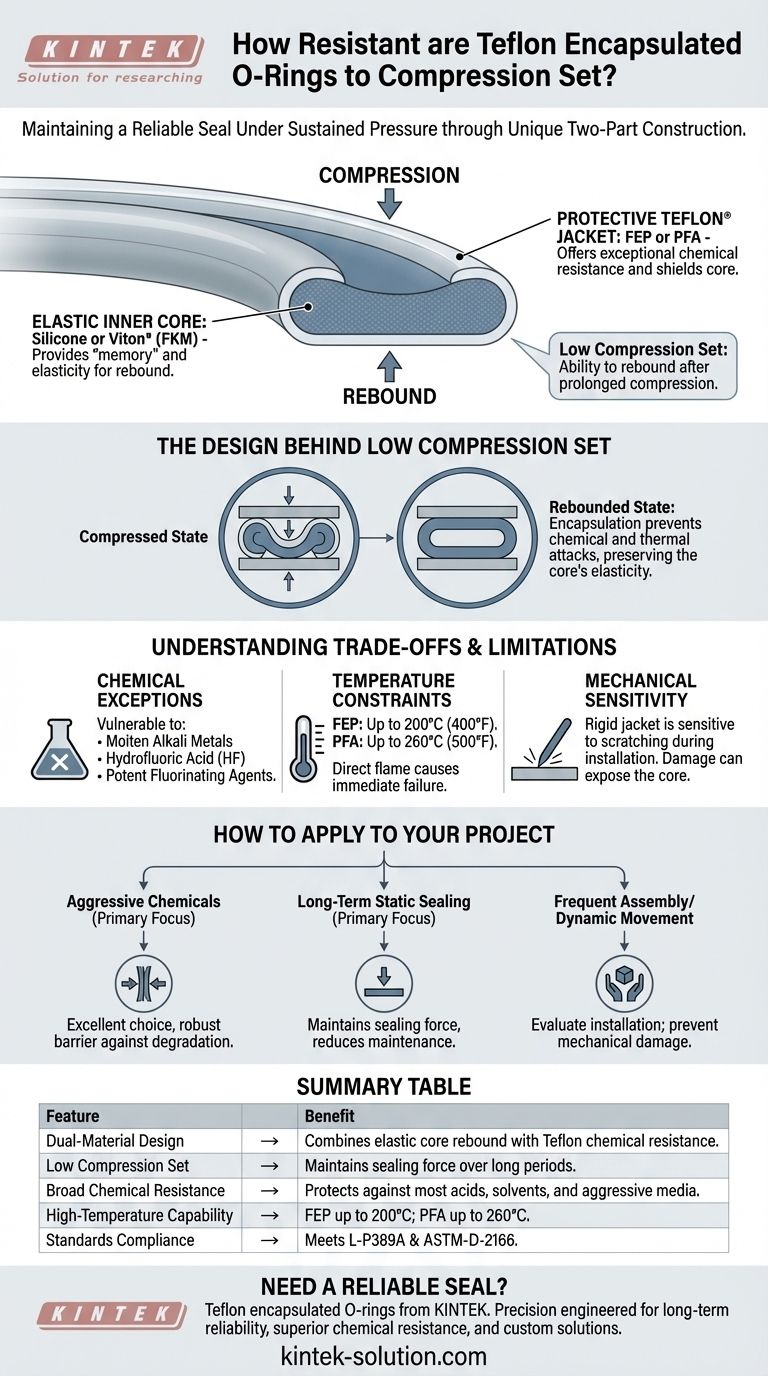 테플론 캡슐화 O-링은 압축 영구 줄어듦(compression set)에 얼마나 강합니까? 장기적인 씰링 신뢰성 달성 시각적 가이드