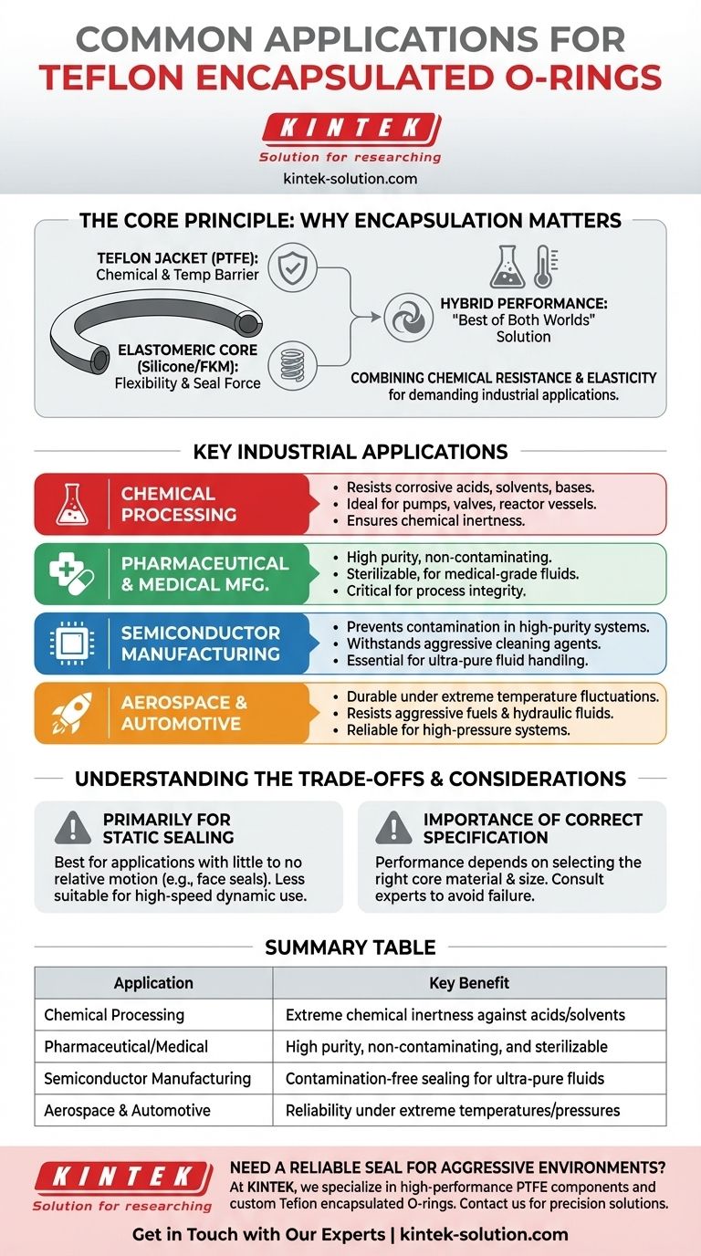 테플론 캡슐화 O-링의 일반적인 응용 분야는 무엇입니까? 까다로운 산업을 위한 밀봉 솔루션 시각적 가이드
